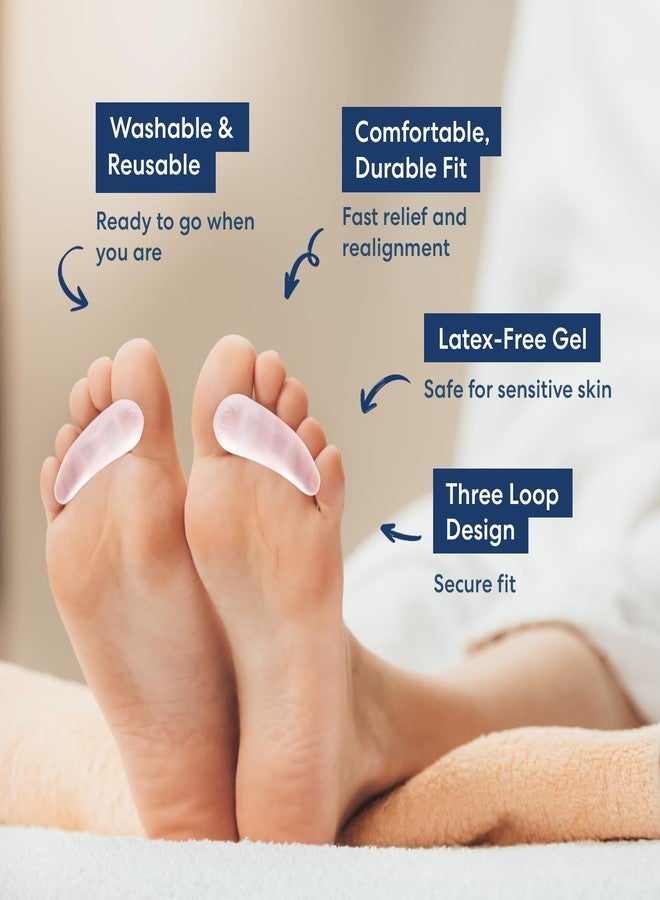 Dr. Frederick's Original Hammer Toe Corrector Gels - 2 Pairs - All-Day Relief for Crooked & Overlapping Toes - Firm Cushioning - Symptomatic Support for Toe Alignment - Clear - 3 Loop Design - Image 3